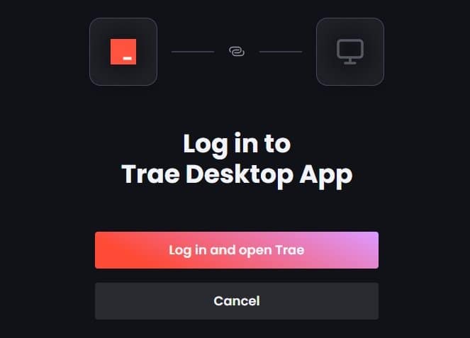 Trae AI Login Desktop App Log in to Trae IDE