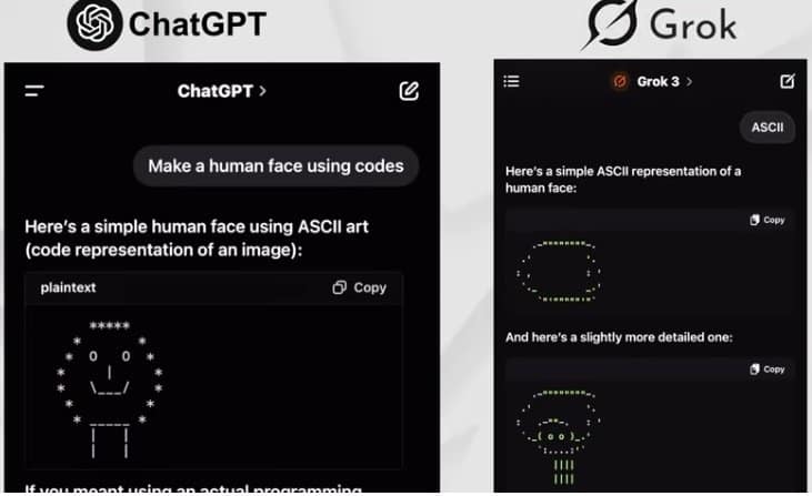 AI Chatbot Test16 ChatGPT and Grok generate Human Face