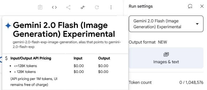 Google AI Studio Image generation